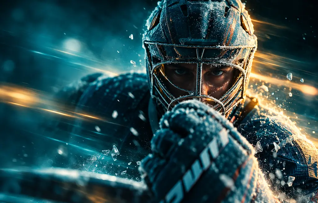Ishockeyspelare i närbild – svensk hockey med Nordic IPTV och bästa IPTV